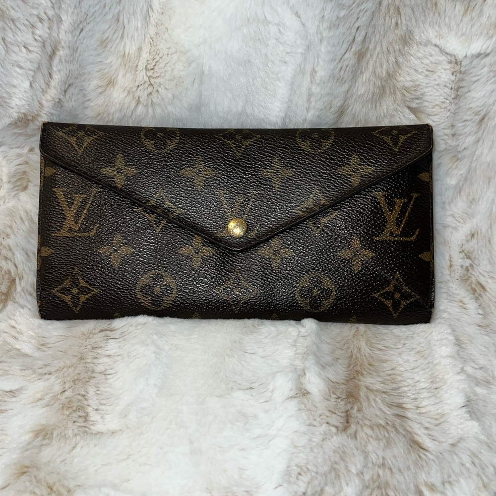 Louis Vuitton Brown Monogram Envelope Wallet / Clutch